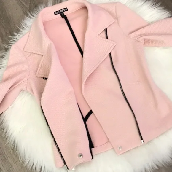 Express Moto Pink Jacket - Picture 8 of 13